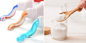 Whitening Teeth with Baking Soda and Colgate Toothpaste