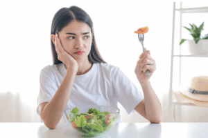 Difficulty chewing and digesting food